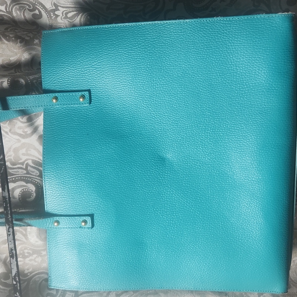 Elegant Turquoise Tote Bag - Picture 3 of 5